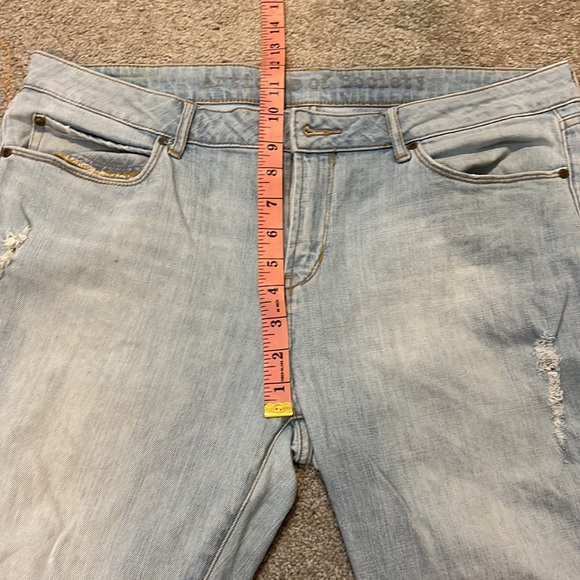 Articles of Society High Rise Light Wash Distressed Cropped Boyfriend Jeans - Picture 12 of 13